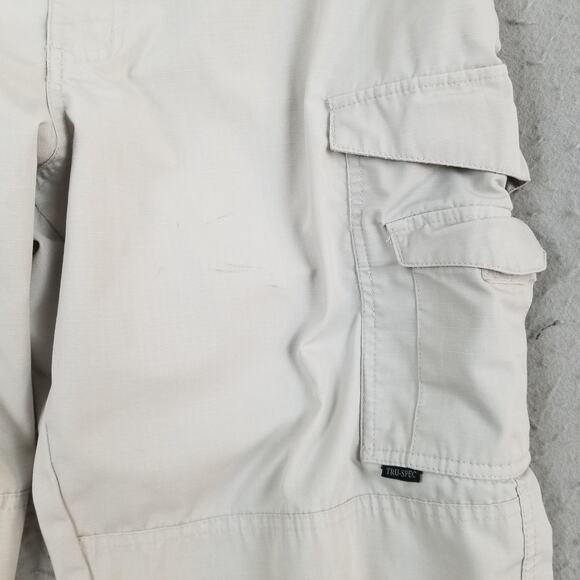 TRU-SPEC Pants Mens 36x32 Khaki Ripstop Cargo Tactical Utility Pockets Workwear - Picture 4 of 16